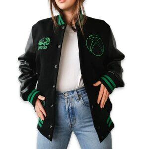 Roots Xbox Limited Edition Varsity Leather/Wool Jacket Large Unisex